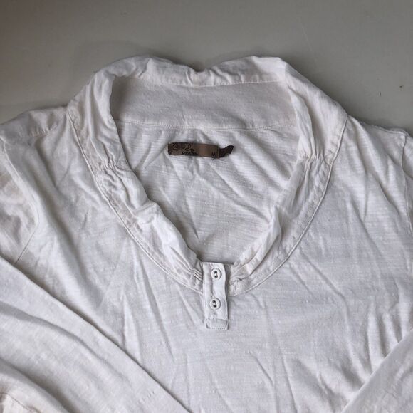 prAna Women’s Round Neck 2 Button L/S White Top Organic Cotton Tag Size Medium - Picture 11 of 14